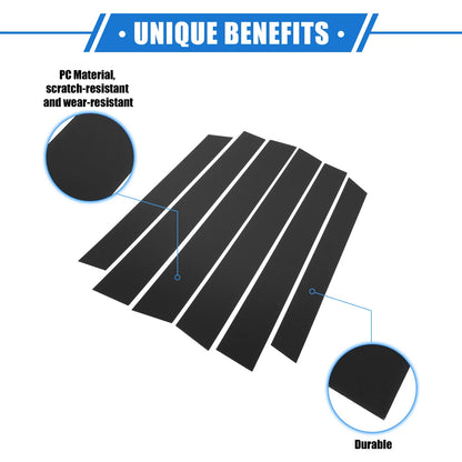 6 x Pillar Post Trim Covers for Honda CR-V (2007-2011) Black