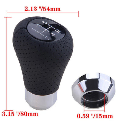 5 Speed Manual Leather Gear Shift Knob for Universal Car ( Specified)