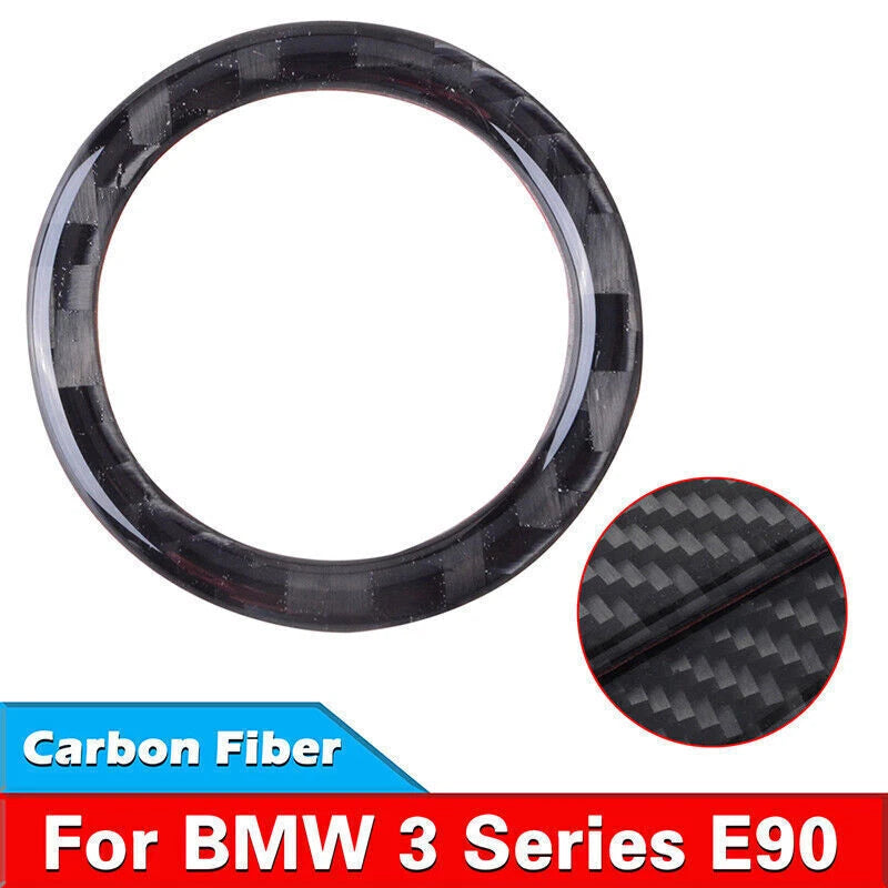Carbon Fiber Push Start Button Ring for BMW E90 E92 325i 328i 330i (2006-2012)