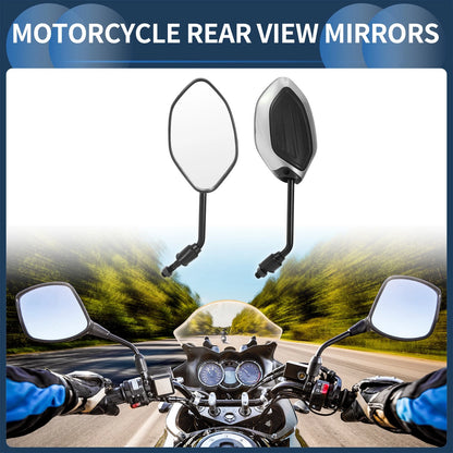 1 Pair Dual Sport Motorcycle Rear View Mirrors for Motorcycle