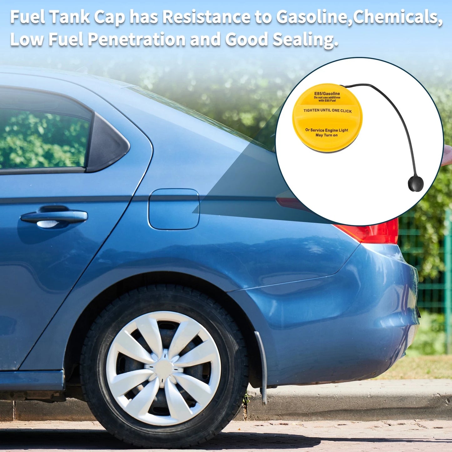 Fuel Filler Cap for Chevrolet Suburban Tahoe - Black White Yellow