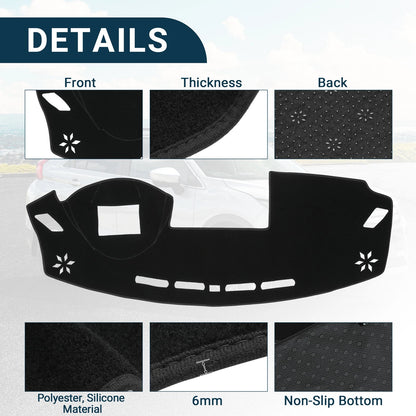 Dashboard Cover Mat for Mitsubishi Eclipse Cross (2017-2022) Black