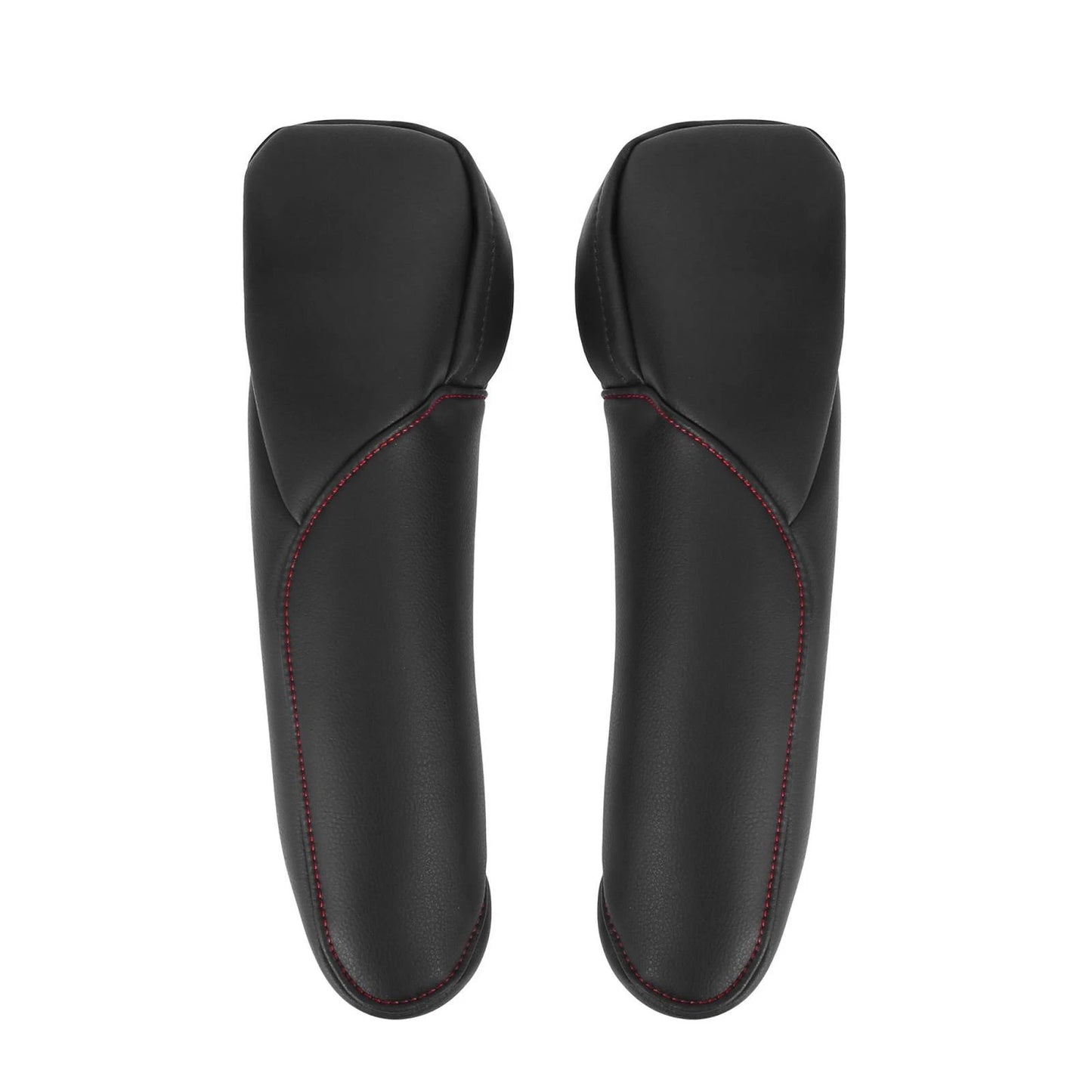 Car Front Seat Armrest Cover Black with Red Line for Honda CRV (2007-2009)