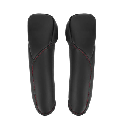 Car Front Seat Armrest Cover Black with Red Line for Honda CRV (2007-2009)