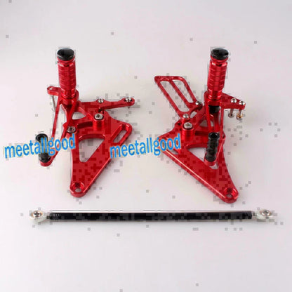 Adjustable Rearset Footpegs for Honda CB400 VTEC (2000-2007) - Red