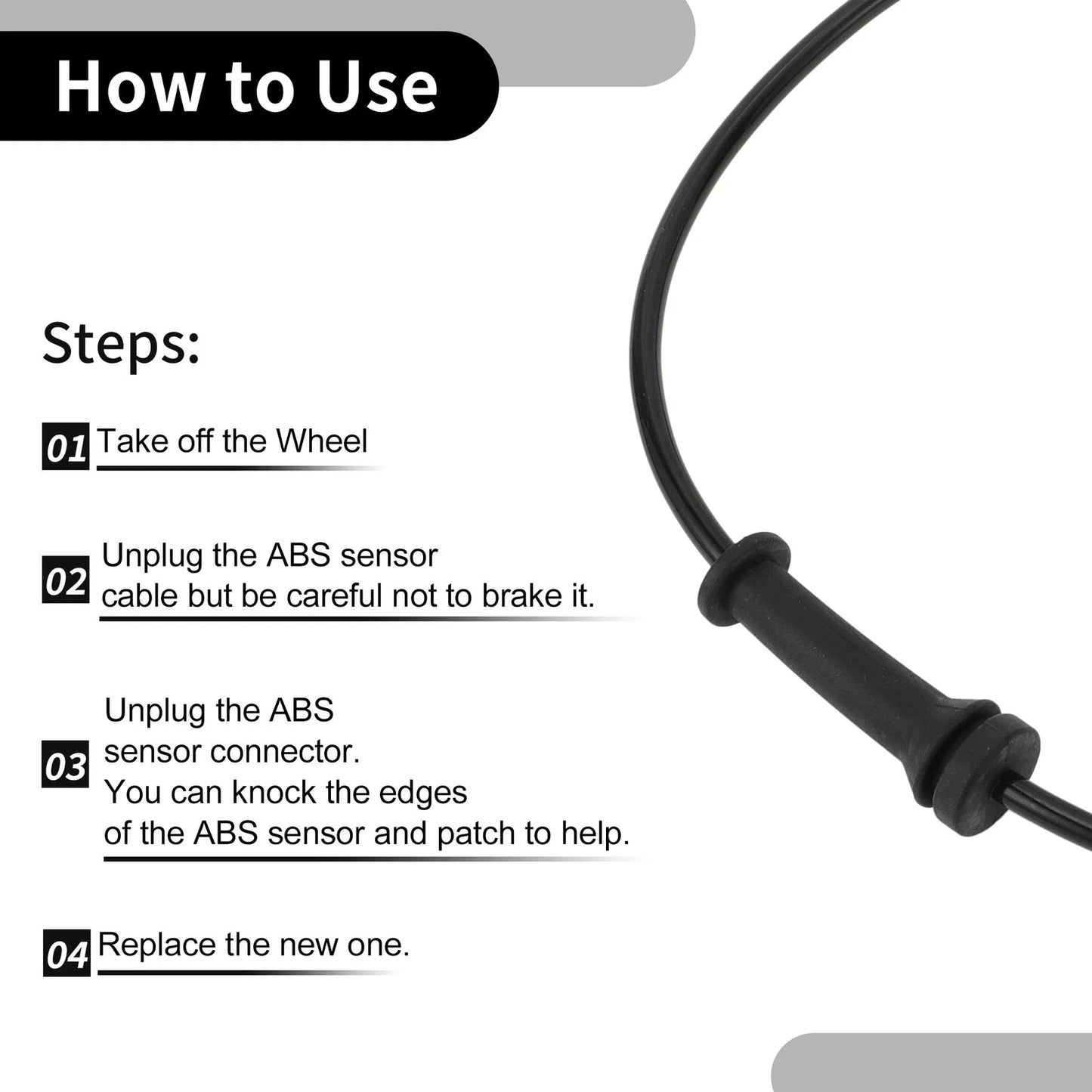 ABS Wheel Speed Sensor Front Left/Right for Ford Focus (2008-2011)