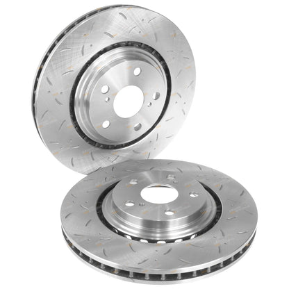 Front Slotted Dimpled Disc Brake Rotors for Kluger GSU40/45/50/55 (2007–2020)