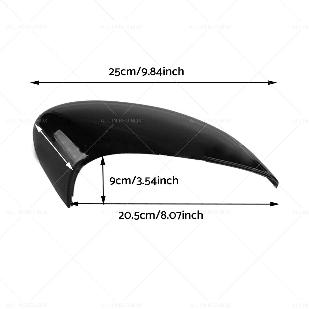 Gloss Black Left & Right Wing Mirror Covers for Ford Fiesta MK7 (2008-2017)