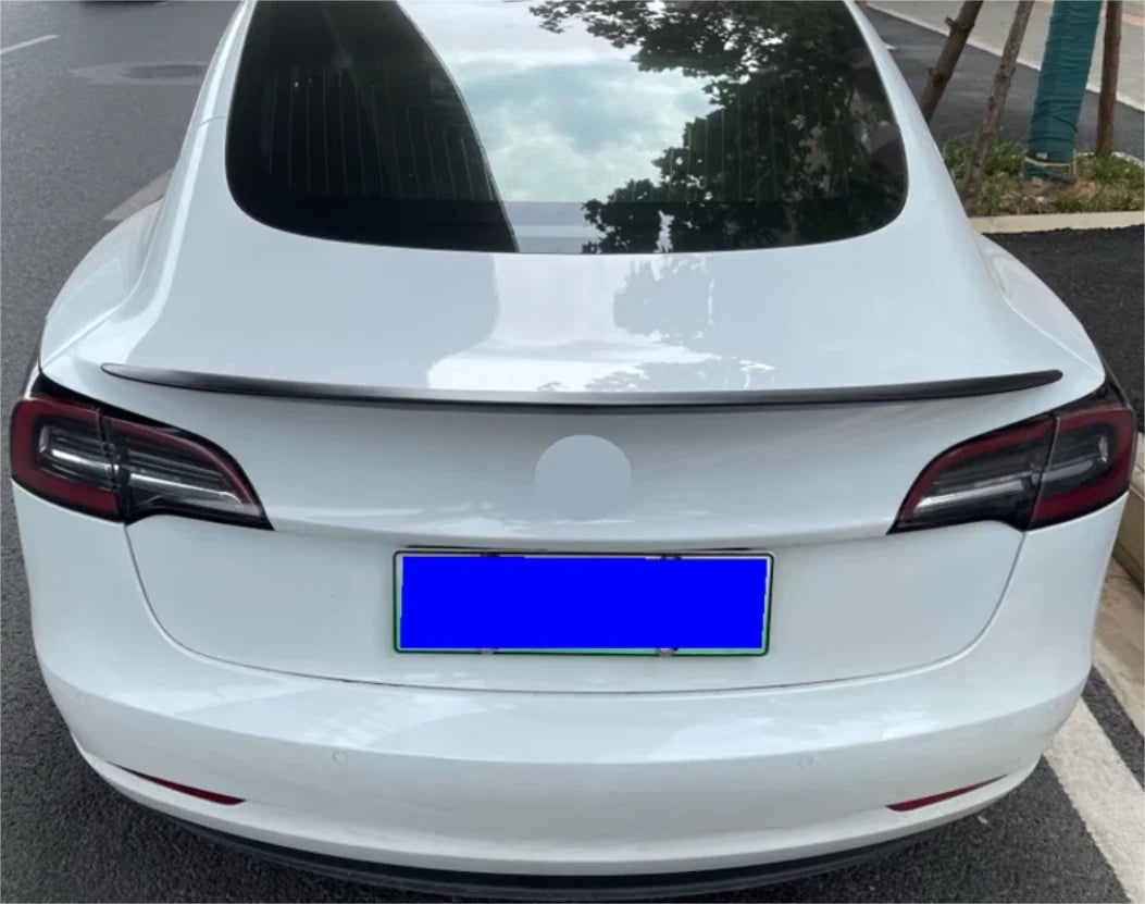 Glossy Black Rear Trunk Spoiler Wing Lip for Tesla Model 3 Sedan (2017-2023)