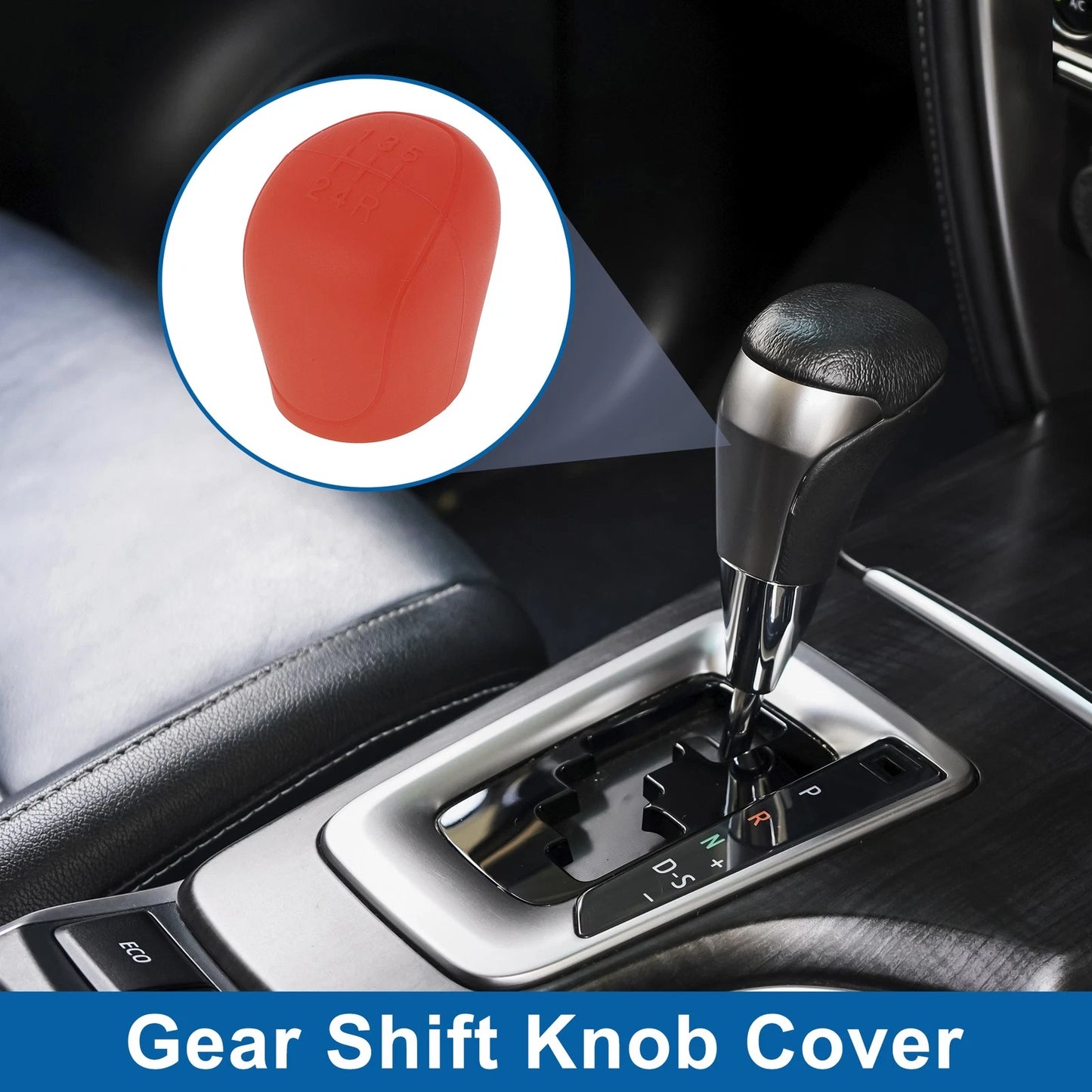 Red Silicone Gear Shift Knob Cover for Ford C-Max (2007-2021)
