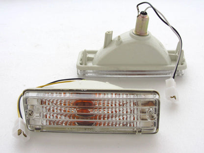 Crystal Clear Bumper Bar Indicator Lights for 1983-1988 Toyota Hilux