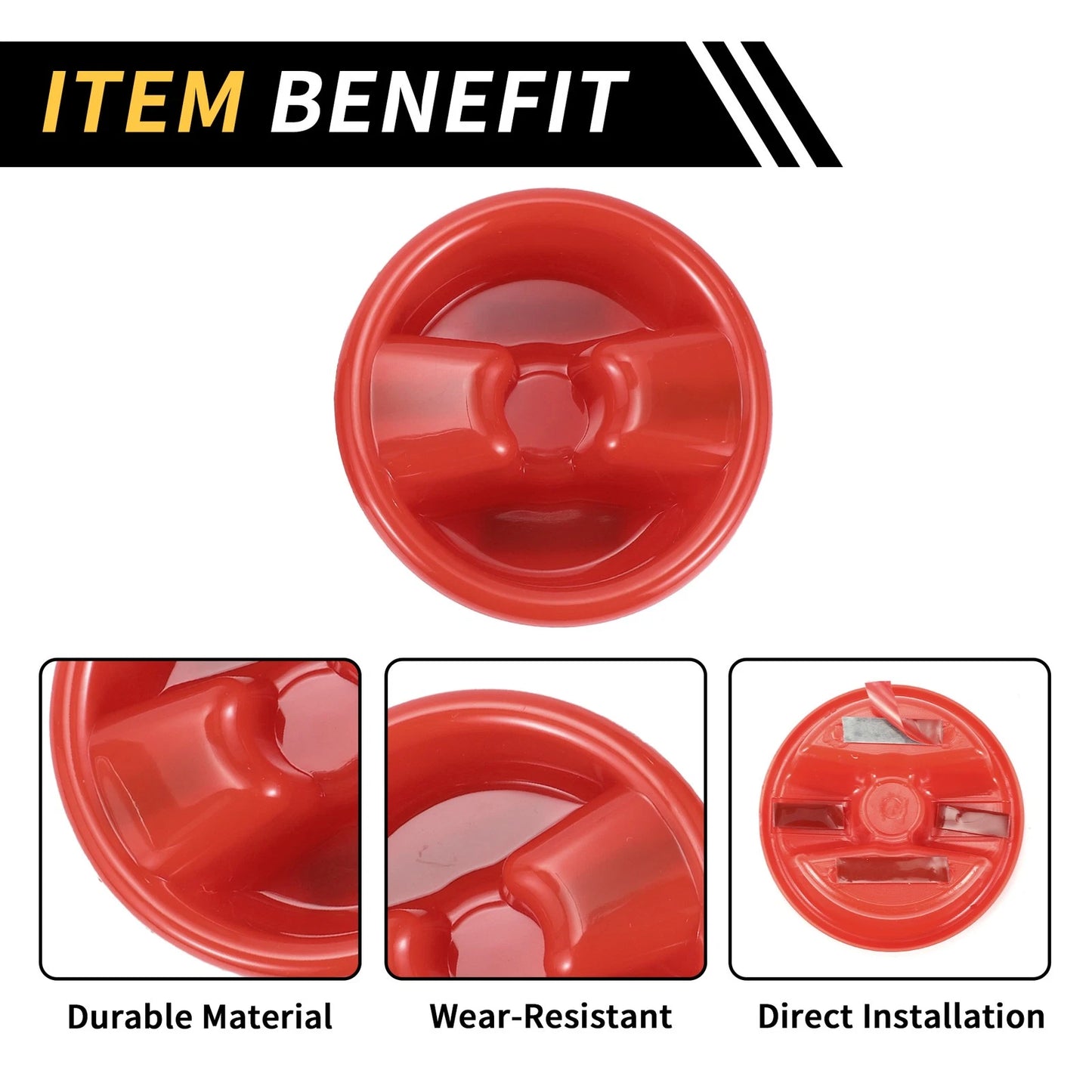 Roof Top Mounting Knob Screw Cover for Jeep Wrangler JK (2007-2017) Red