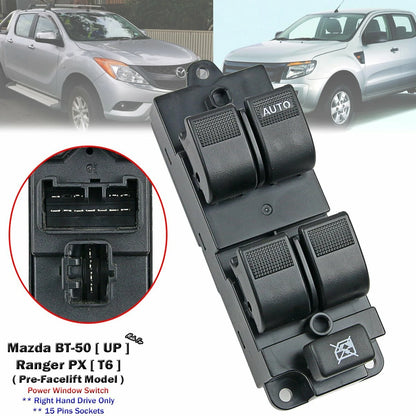 Power Window Switch for Mazda BT-50 Ranger T6 PX 4Door (2012-2015)