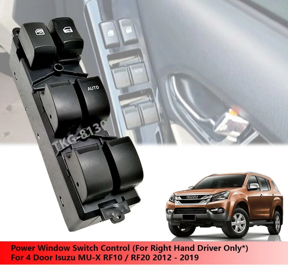 Power Window Control for Isuzu MU-X 4 Door (2012-2019)