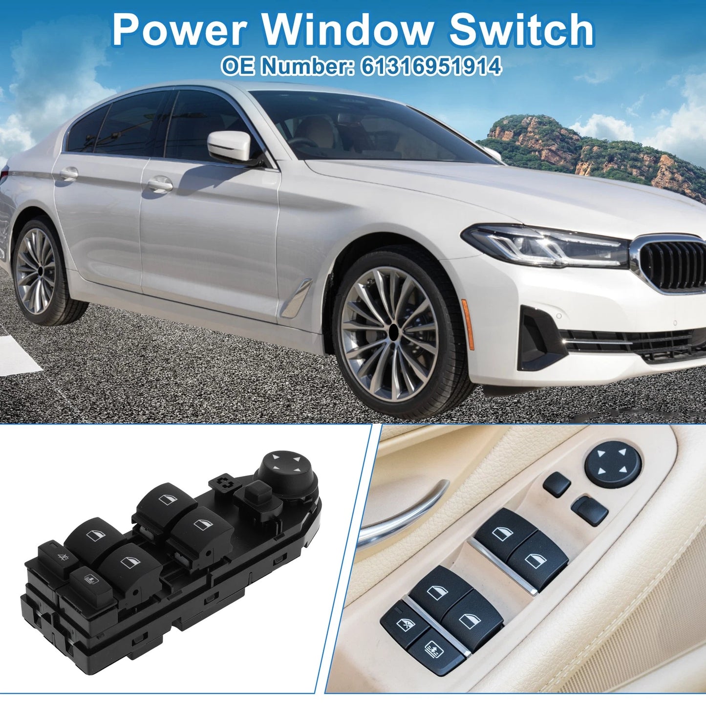 Power Window Switch for BMW 525i (2004-2005)