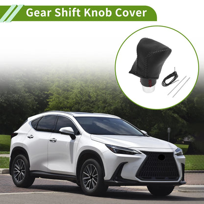 Lexus ES300h Gear Shift Knob Cover 2018-2023 Pebbled Black Faux Leather
