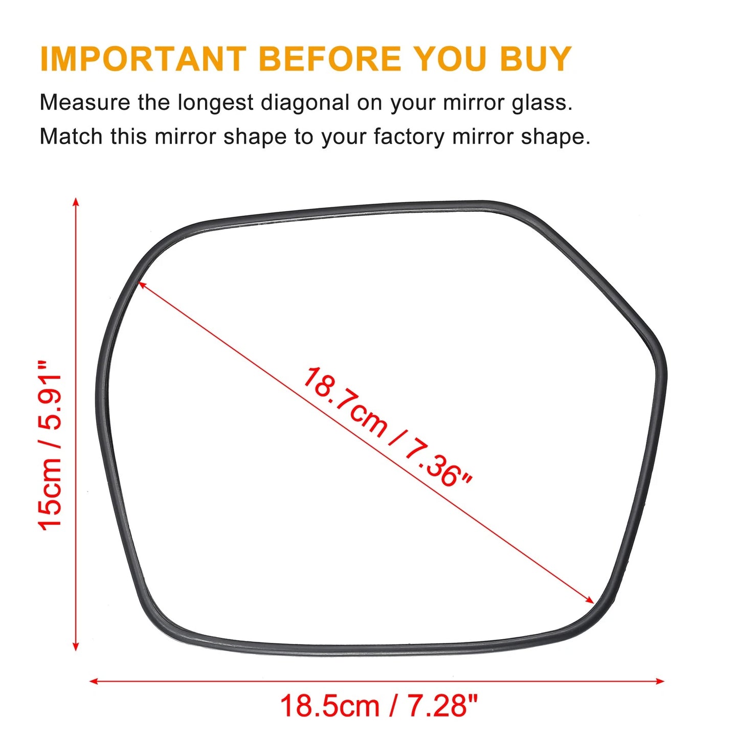 Heated Right Side Mirror Glass with Backing Plate for Honda CR-V (2007-2011)
