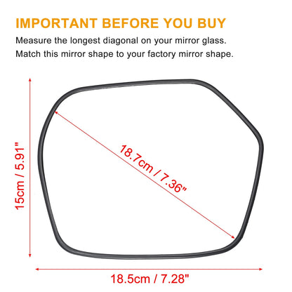 Heated Right Side Mirror Glass with Backing Plate for Honda CR-V (2007-2011)