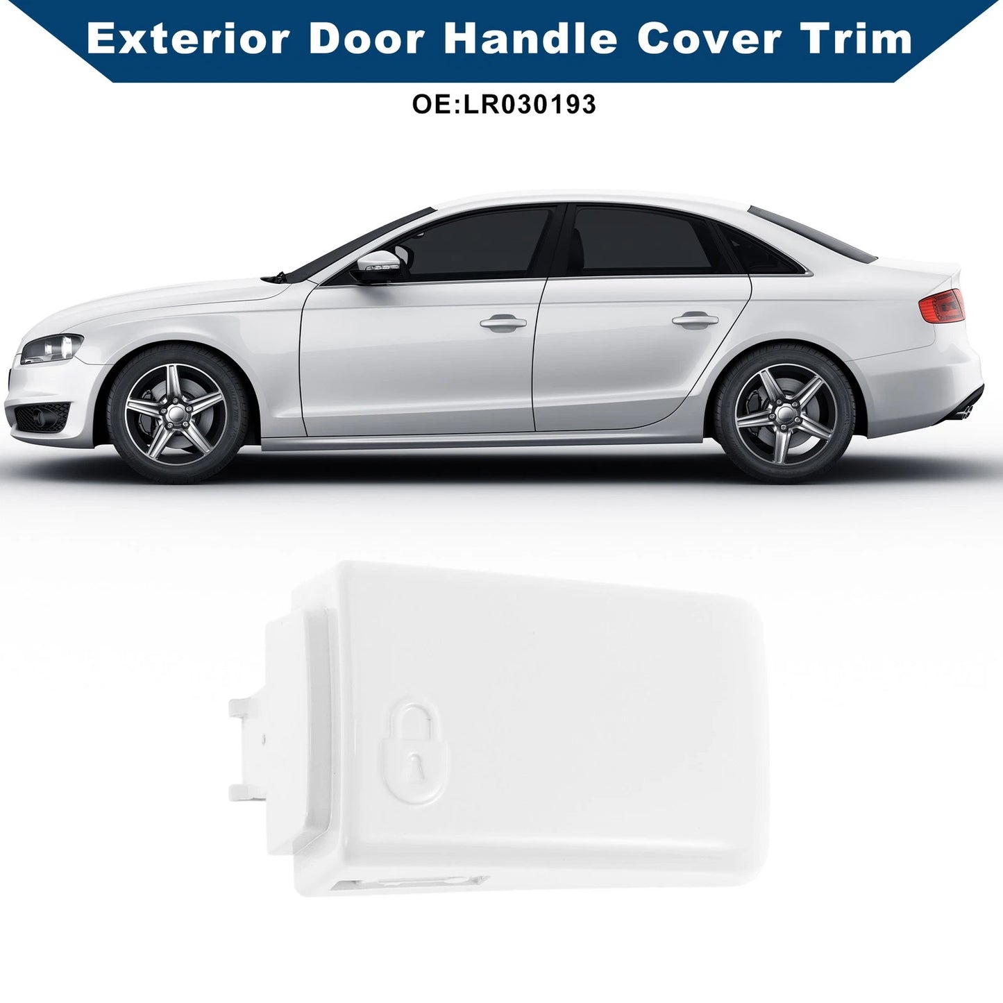 White Exterior Door Handle Cover Trim for Land Rover LR4 / Discovery 4 (2010-2016)