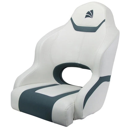 Boat Seat Relaxn Reef Series Sports Bucket White/Gun Metal Grey Cross Hatch