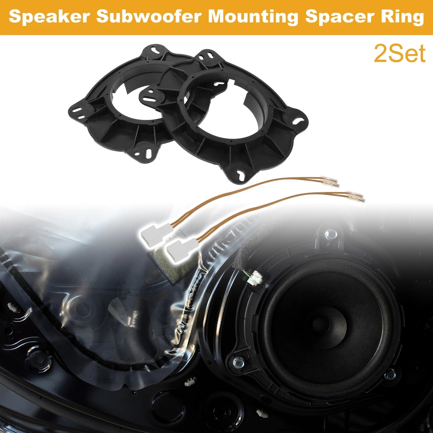 Speaker Spacer Ring / 2 x / Tweeter Adaptor for Toyota Camry (2006–2017)