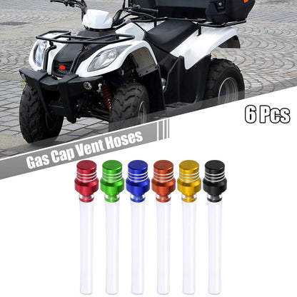 6 x Gas Cap Vent Hose Tank Breather One Way Clear Tube 6 Colors for Motorcycle