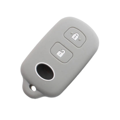 Grey Silicone Key Cover Case for Toyota Camry, Corolla, RAV4, Tacoma (2010-2023)