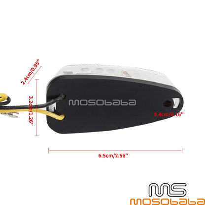 12V Mini LED Turn Signal Light for Motorcycle - Amber Indicator Lamp