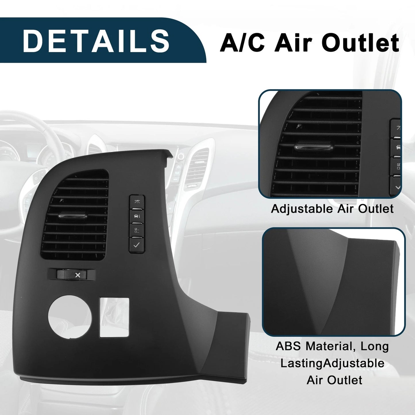 Air Vent Panel AC Grille for Chevrolet Silverado 1500 (2007-2014)