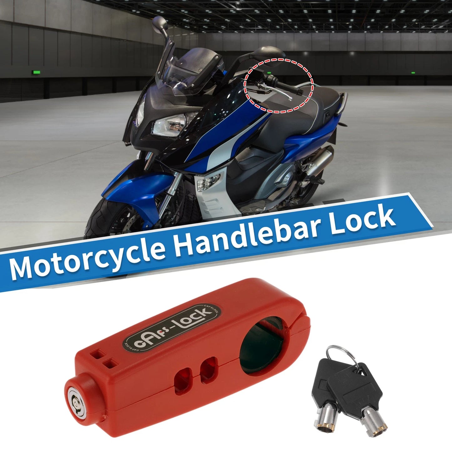 Lock / Universal / Handlebar Throttle Grip Red for Motorcycle