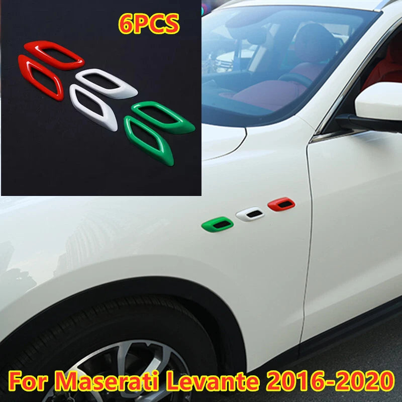 Side Wing Air Vent Fender Cover Trim 6 x for Maserati Levante (2016-2020)