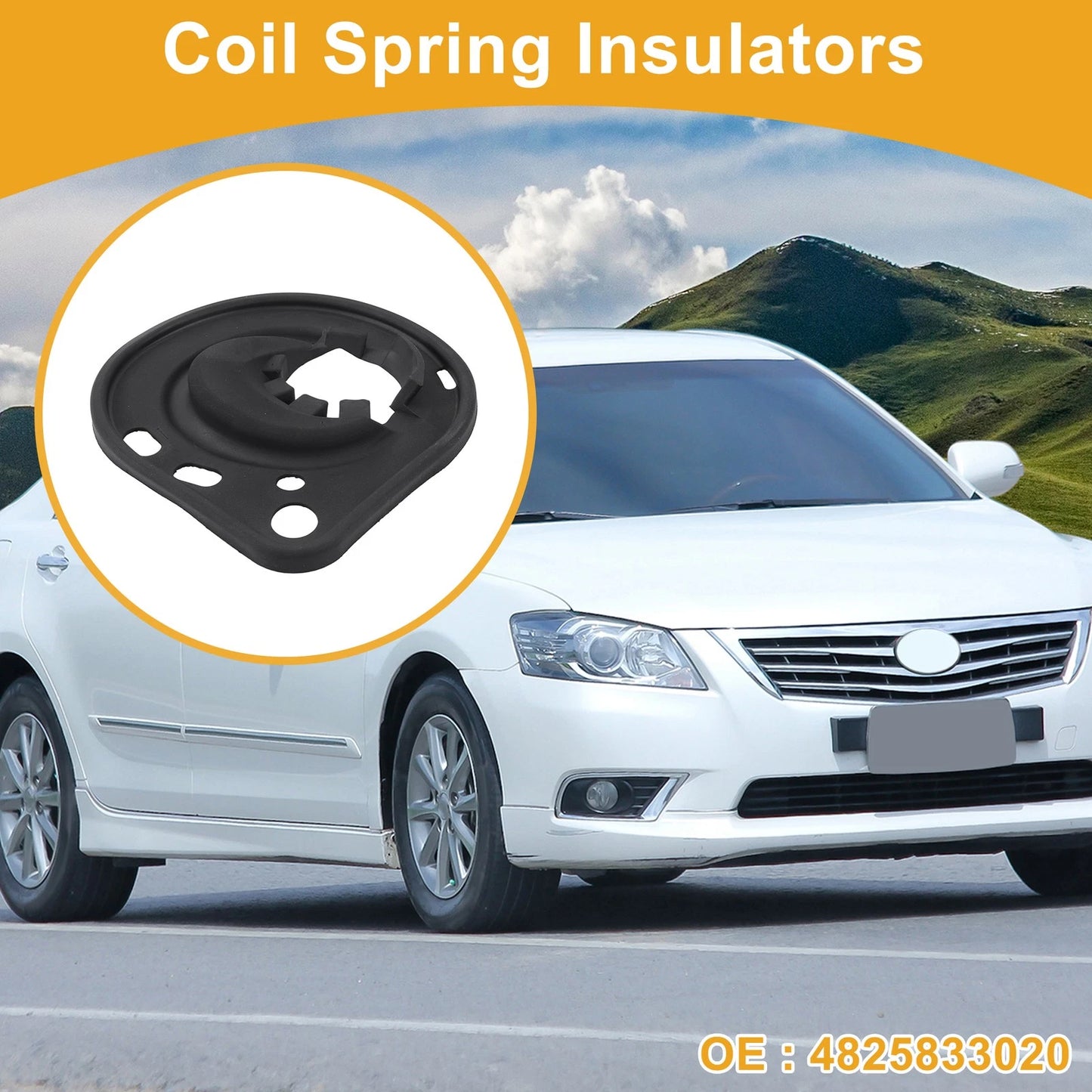 Lower Coil Spring Insulators Rubber 1 Pc for Toyota Camry (2007–2017)