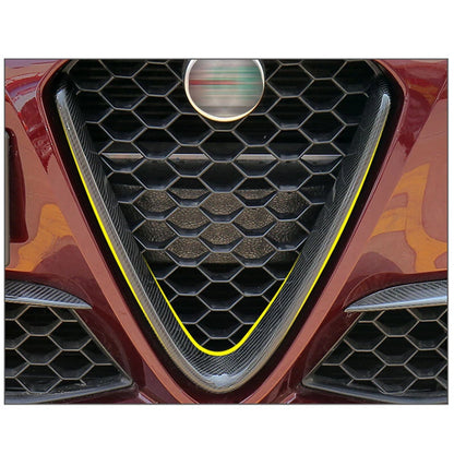 For 17-20 Alfa Romeo Stelvio Real Carbon Fiber Front V Shape Grille Center Cover