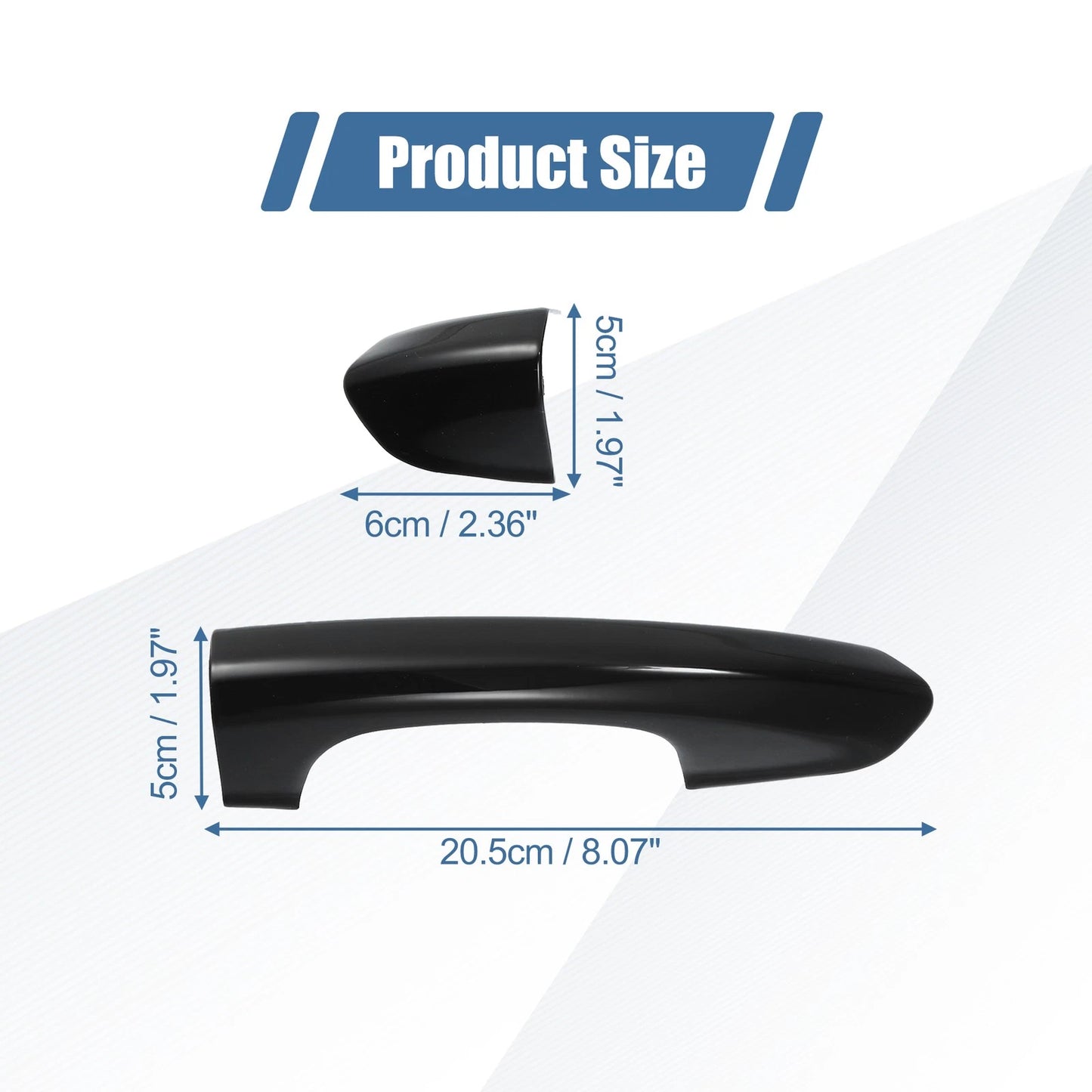 4 x ABS Exterior Side Door Handle Cover Trim for Ford Fusion Mondeo (2013-2020)