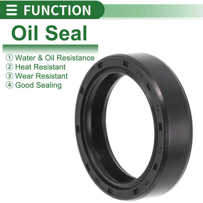 Oil Seal 30x40x10mm Rotary Shaft Seal NBR Black 5 Pcs for Make Model