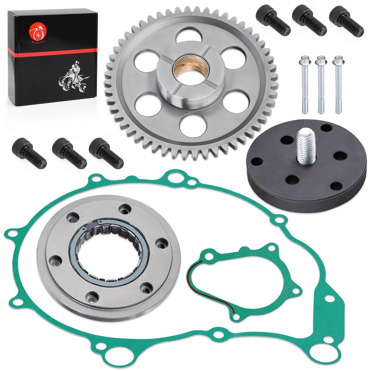 Starter Clutch w/Gear Gasket Bolts Puller for Yamaha Raptor 660R 2004-2005