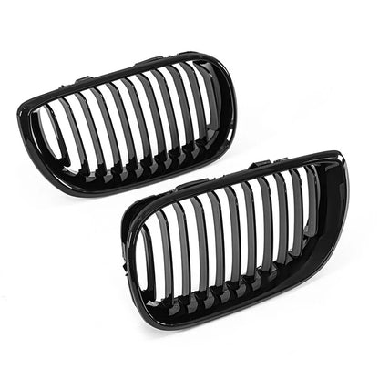 Gloss Black Front Bumper Kidney Grille for BMW E46 325i 2002-2005