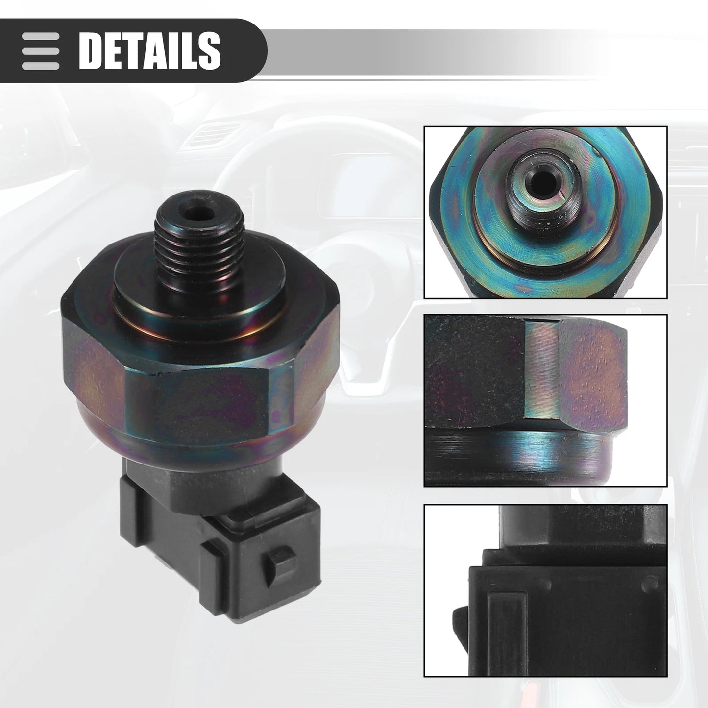 A/C Pressure Transducer Valve for Mercedes-Benz C220 (1994-1996) Metal Black
