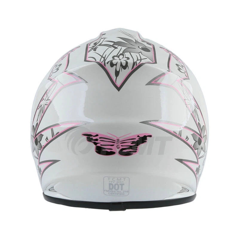 Youth Kids Dirt Bike ATV Helmet w/ Goggles & Gloves - White/Black/Red/Blue/Green