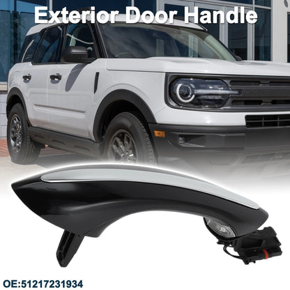 Rear Right Exterior Door Handle for BMW F07 F10 (2010-2017) Black Silver Tone