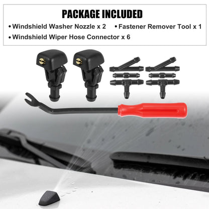 9pcs Front Windshield Washer Nozzle Kit for Ford F-150, Flex (2009-2014)
