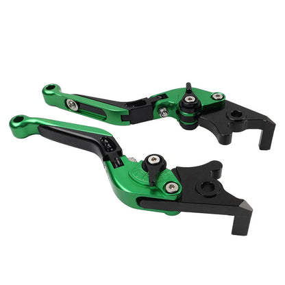 CNC Green Extendable Brake Clutch Levers for Suzuki DL1000, GSX1400 (2002-2023)