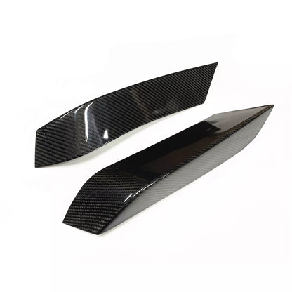 2 x Carbon Fiber Front Bumper Side Splitters for BMW F80 M3 F82 F83 (2012-2019)