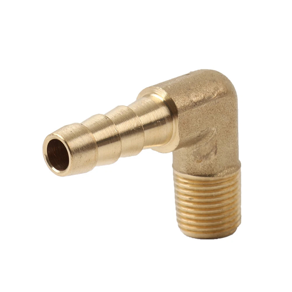 Brass Hose Barb Fitting Elbow 1/4"x 1/8" NPT Male Connector for Various Models
