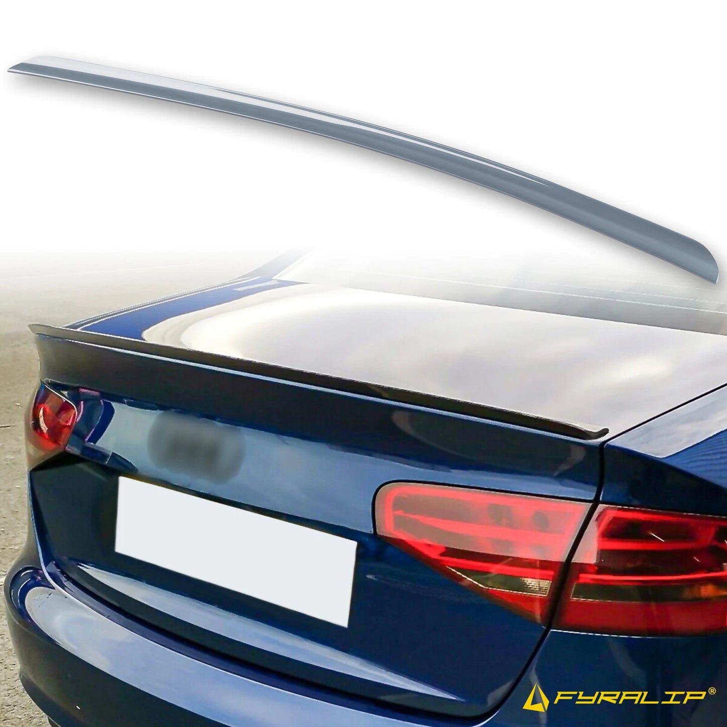 Blue Boot Lip Spoiler for Audi A4 B8.5 Sedan (2012-2015)