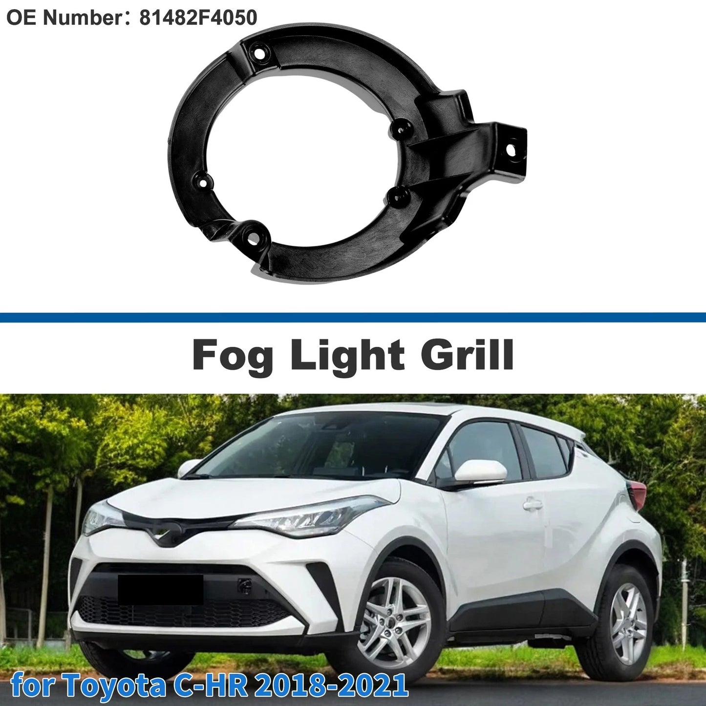 Front Left Fog Light Grill for Toyota C-HR (2018–2021)