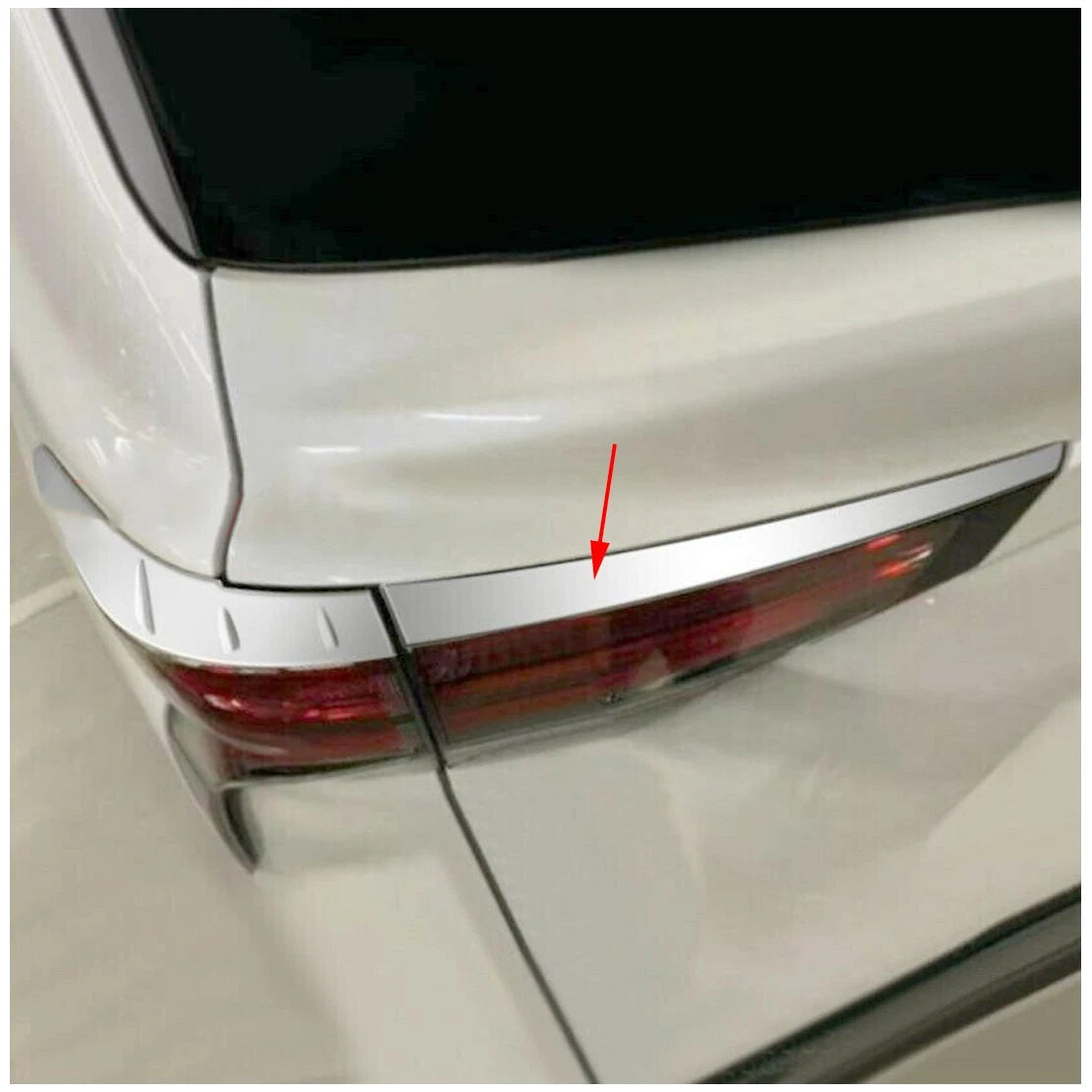 Chrome Rear Tail Light Eyebrow Covers for Toyota Sienna (2021-2022)
