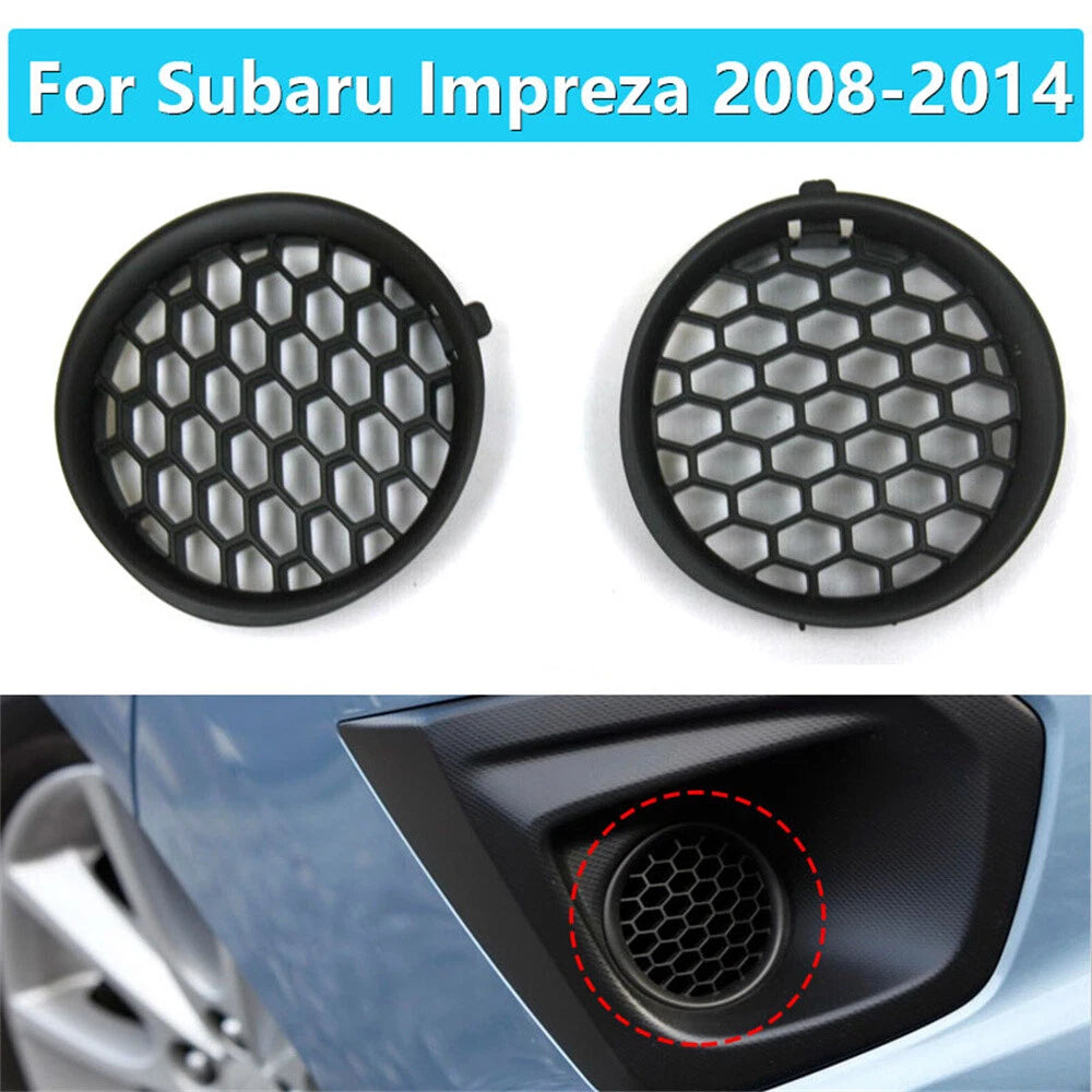 Black Left & Right Side Fog Light Covers for Subaru Impreza (2008-2014)