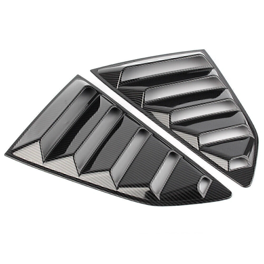 Carbon Fiber Rear Side Window Louver Covers for Chevy Camaro (2016-2018)