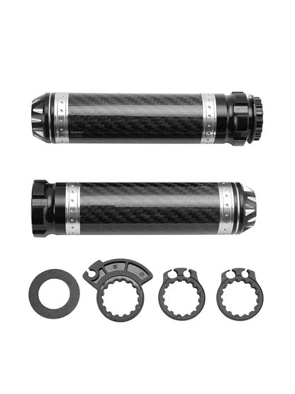 7/8" Carbon Motorcycle Handlebar Grips for Universal Motorcycles